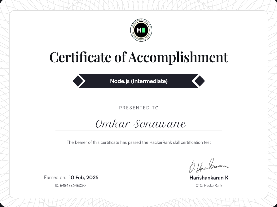 Node.js Certificate
